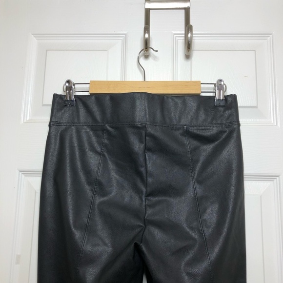 Old Navy High-Waisted Stevie Faux-Leather Skinny Black Versatile Pants M - Picture 8 of 16